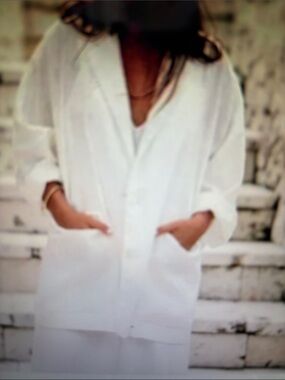 Myrah Penaloza Flax Linen Blazer. O/S